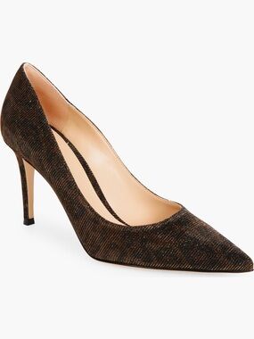BNIB Gianvito Rossi metallic leopard pumps